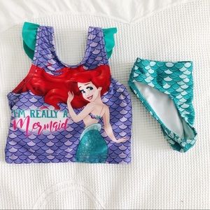 DISNEY The Little Mermaid two piece swim suit